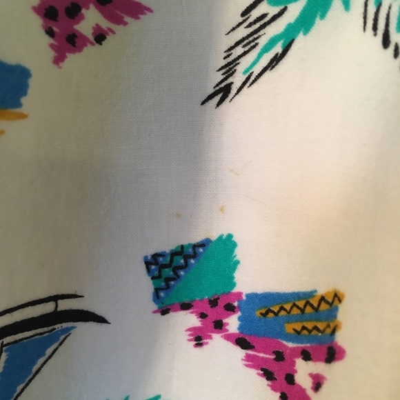 Vintage vacation print dress with pockets - Picture 4 of 6